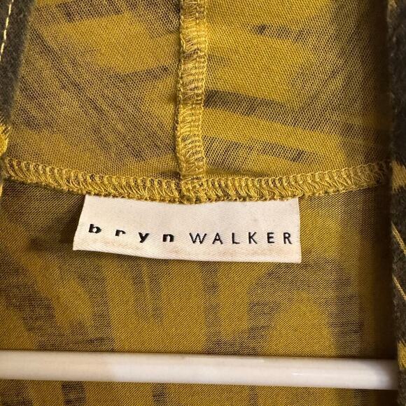 Bryn Walker Open Sleeveless Waterfall Cardigan Vest Abstract Print Medium - Picture 4 of 4